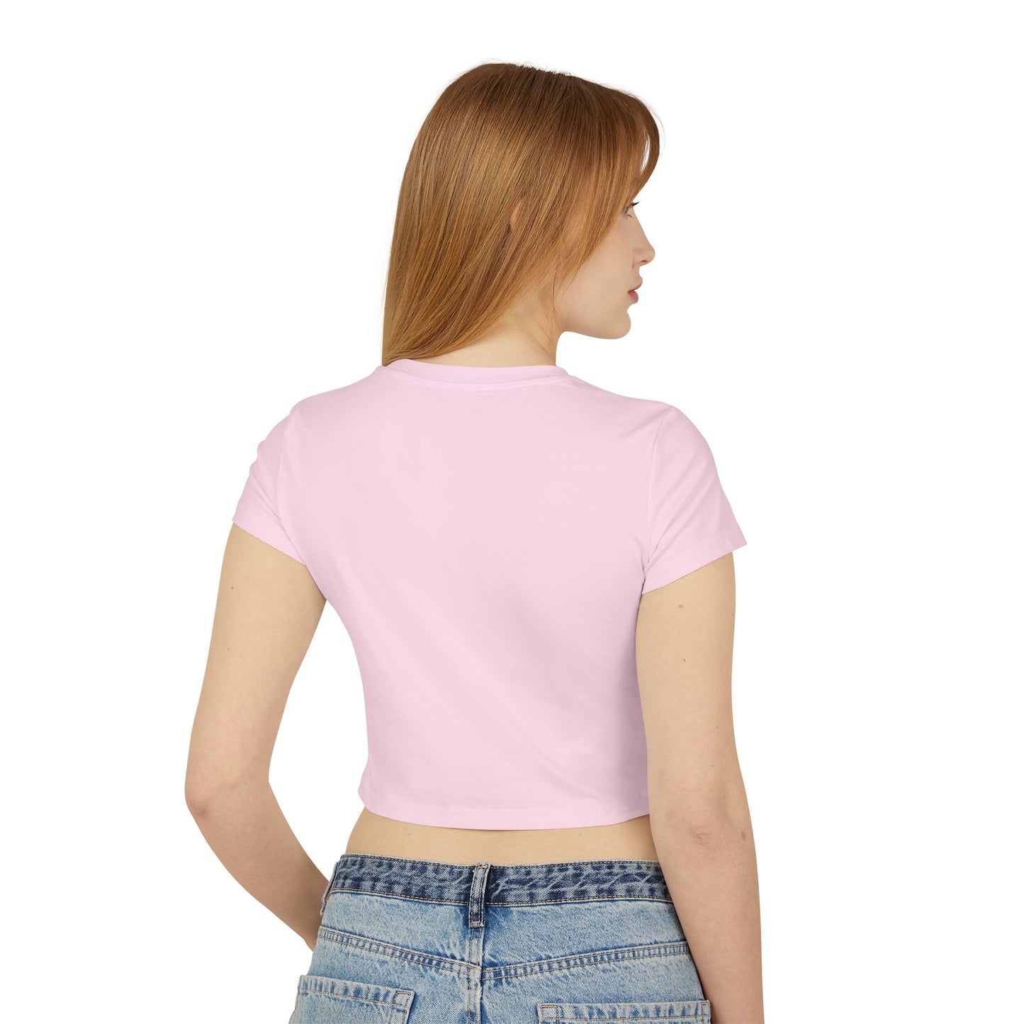 Affirmation Baby Tee — "Your Thoughts Don't Define Your Worth" Cropped Women's Tee