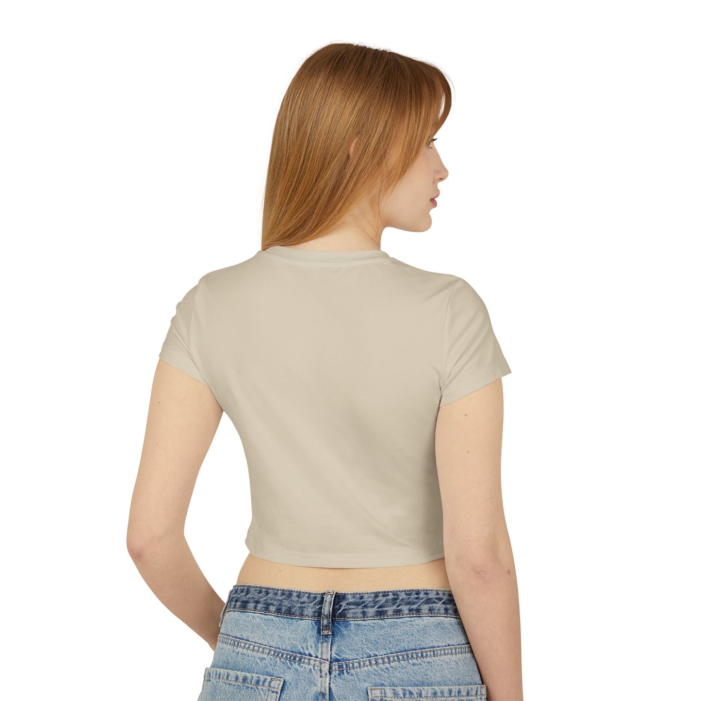 Affirmation Baby Tee — "Your Thoughts Don't Define Your Worth" Cropped Women's Tee