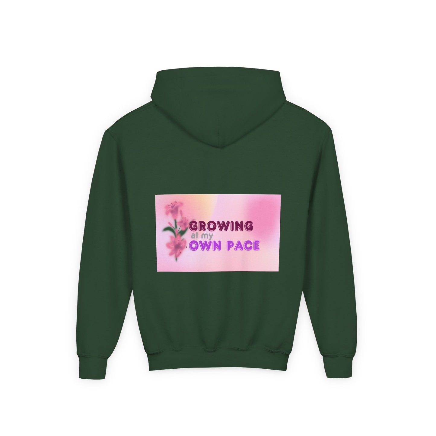 Kids Hoodie - "Growing At My Own Pace" Youth Hooded Sweatshirt
