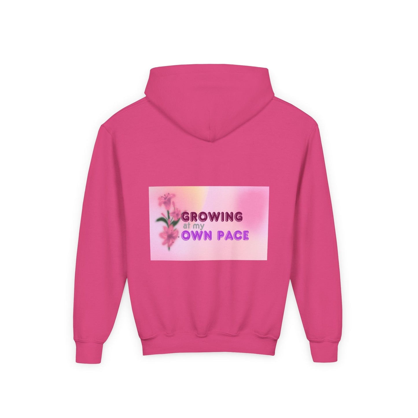 Kids Hoodie - "Growing At My Own Pace" Youth Hooded Sweatshirt