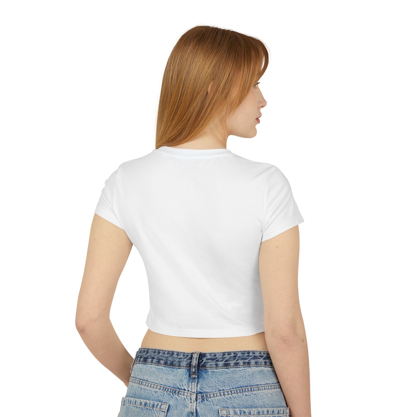 Affirmation Baby Tee — "Your Thoughts Don't Define Your Worth" Cropped Women's Tee