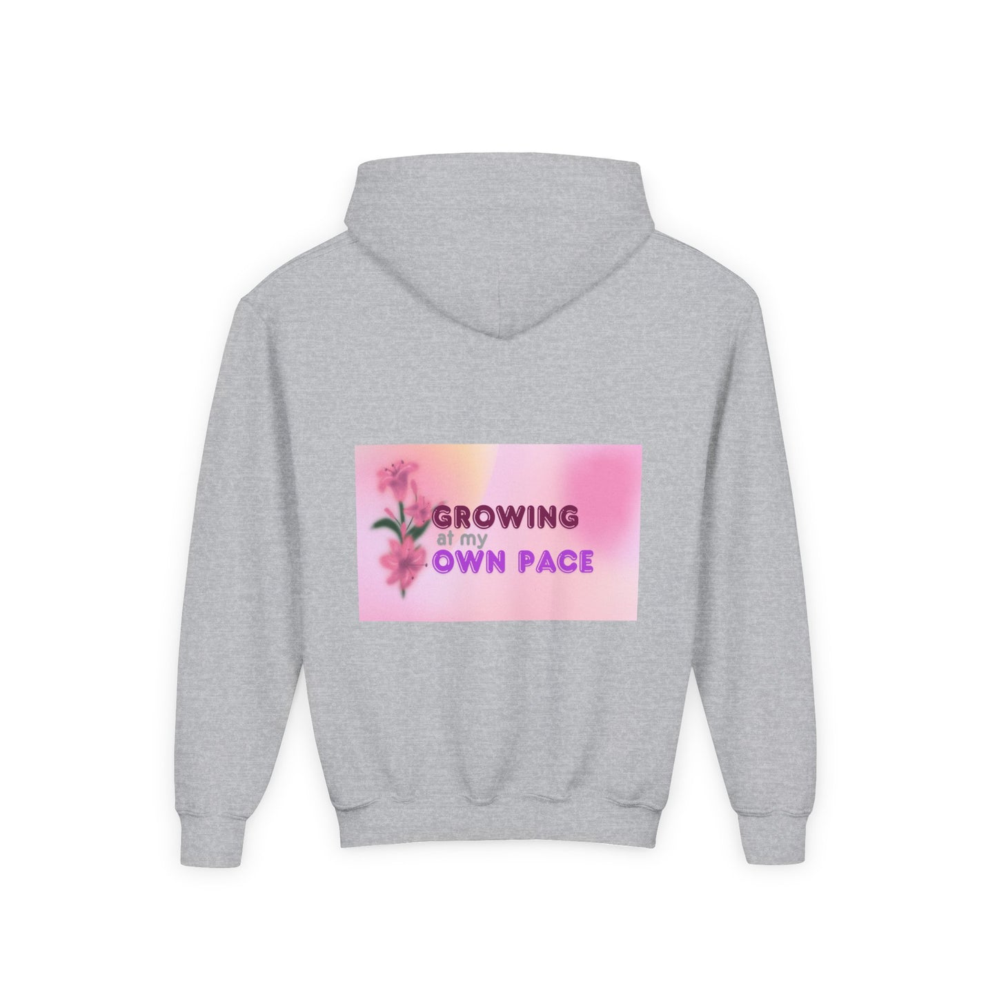 Kids Hoodie - "Growing At My Own Pace" Youth Hooded Sweatshirt