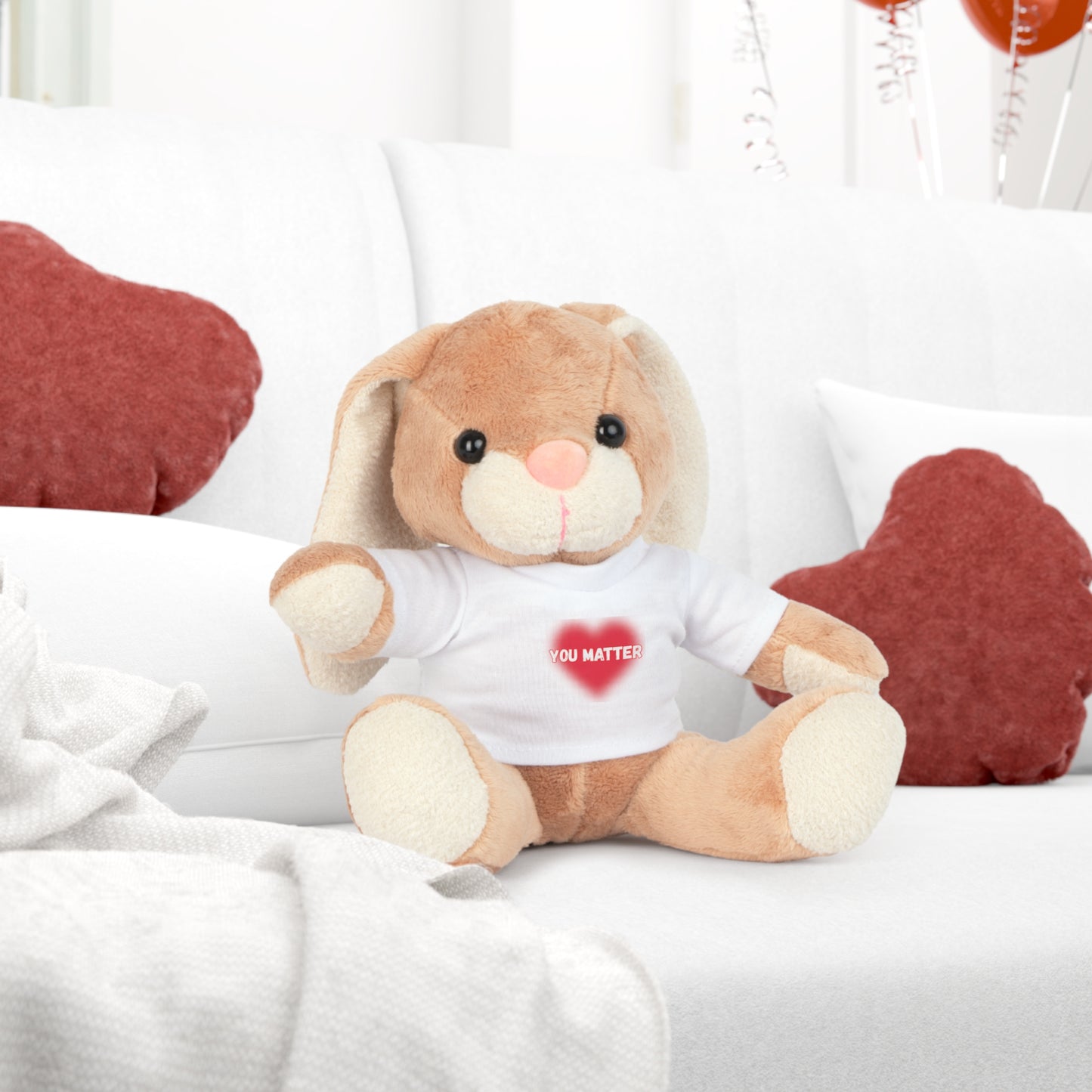 You Matter Heart Teddy Plush Toy - Comfort Gift for Kids & Adults