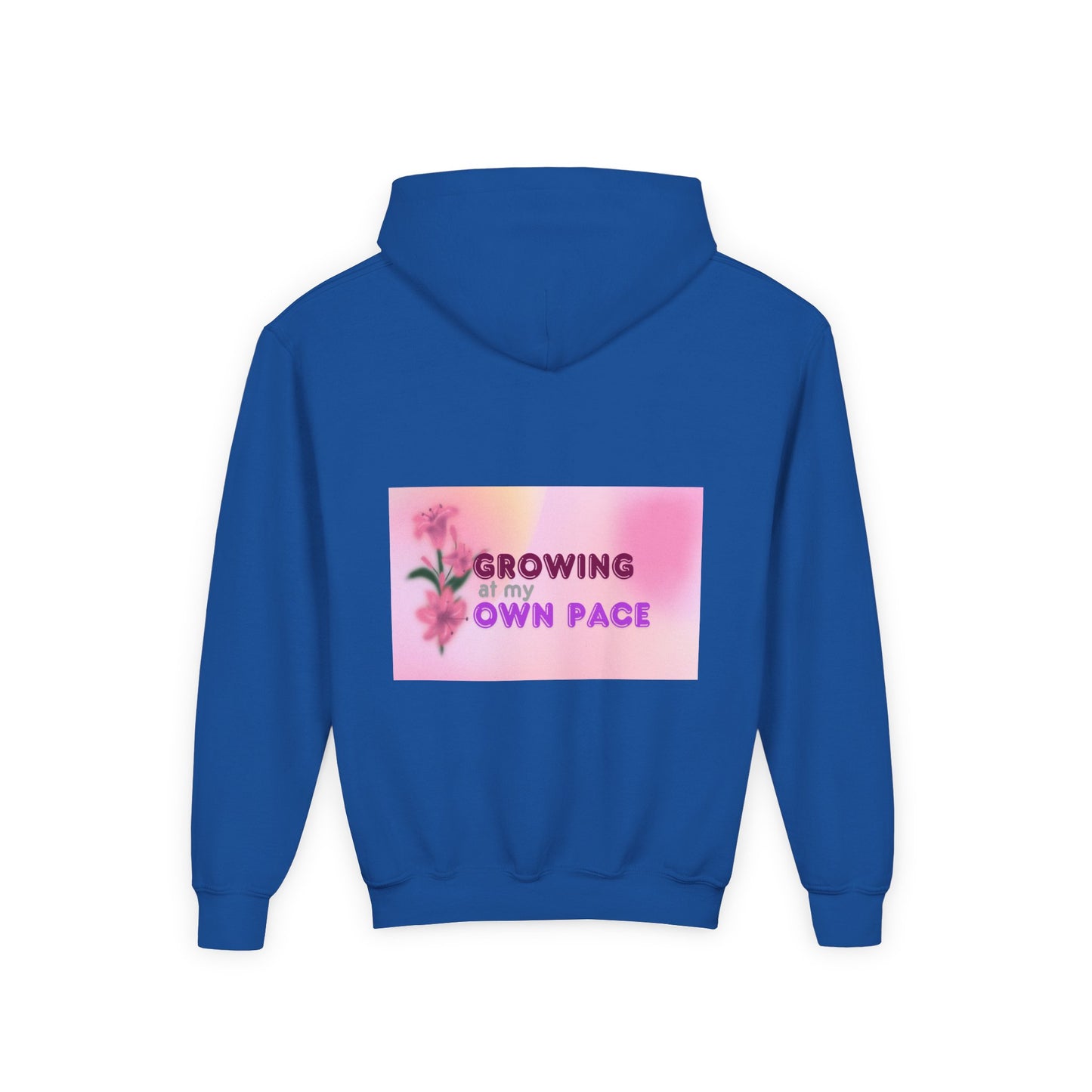 Kids Hoodie - "Growing At My Own Pace" Youth Hooded Sweatshirt