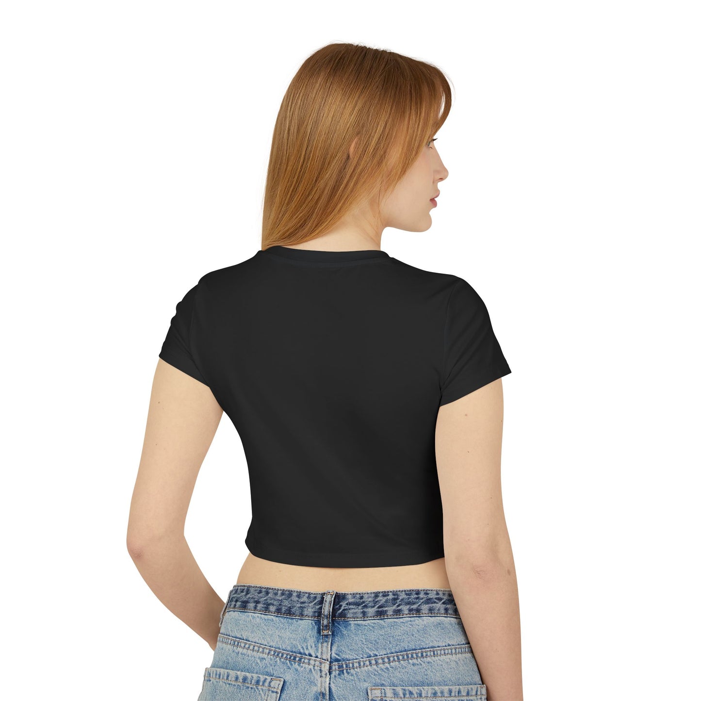 Affirmation Baby Tee — "Your Thoughts Don't Define Your Worth" Cropped Women's Tee