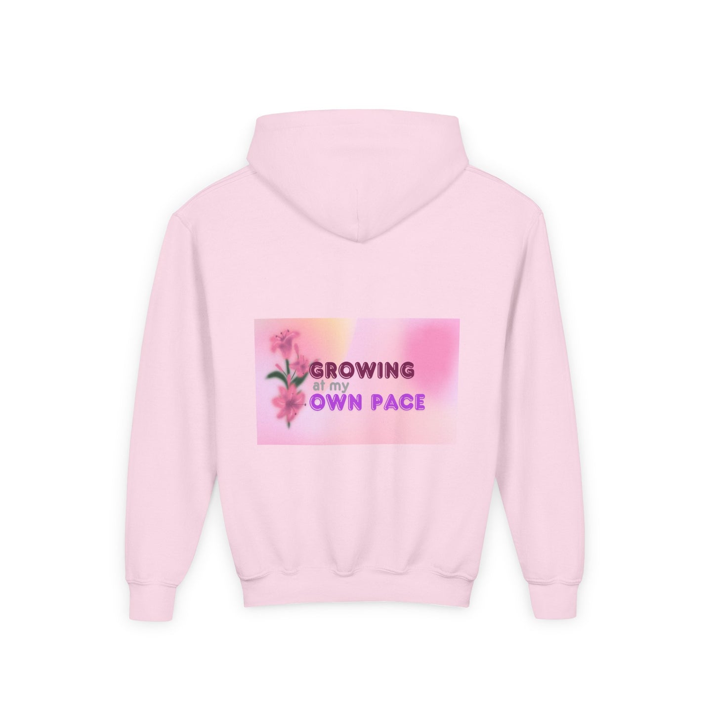 Kids Hoodie - "Growing At My Own Pace" Youth Hooded Sweatshirt