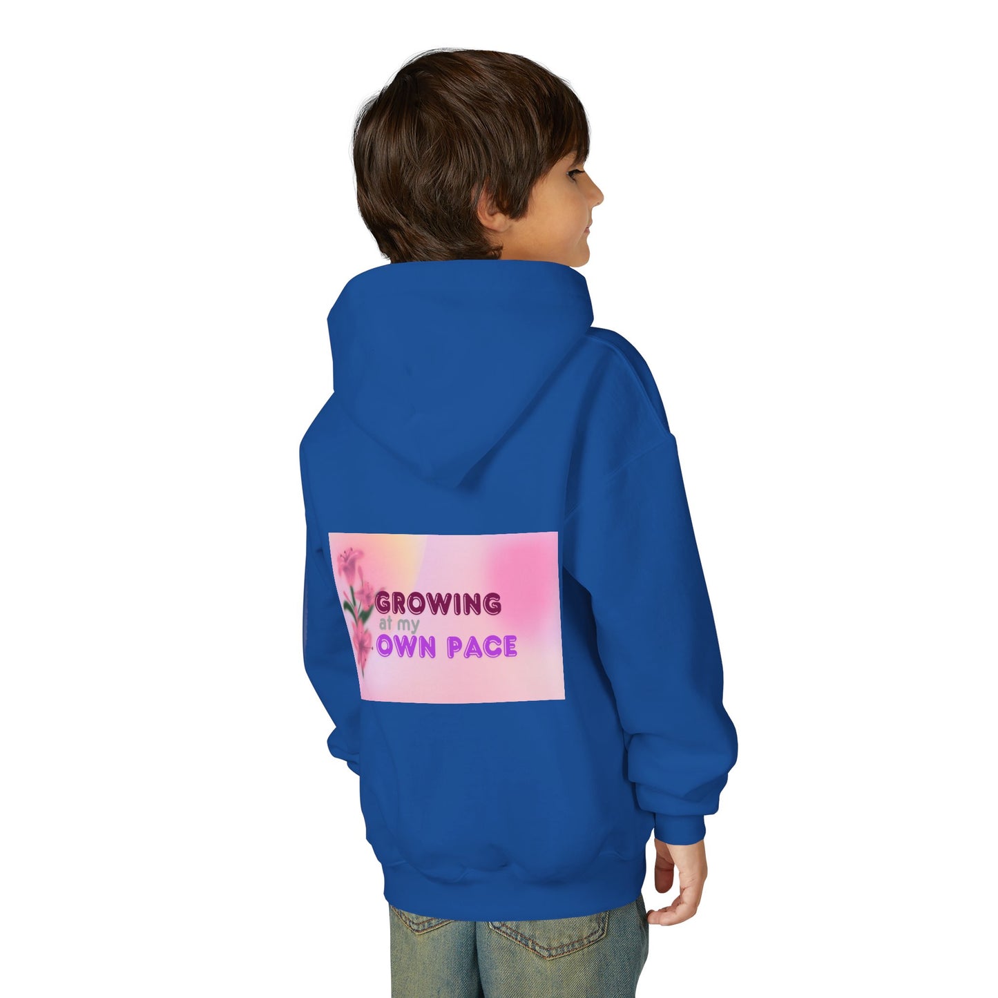 Kids Hoodie - "Growing At My Own Pace" Youth Hooded Sweatshirt