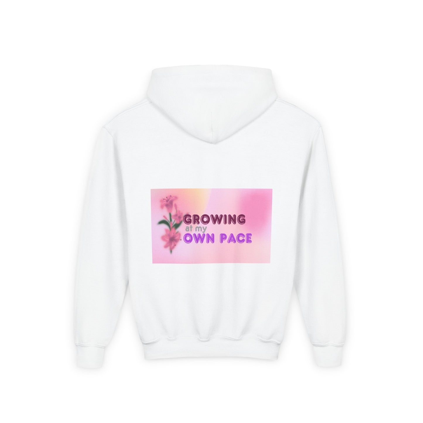 Kids Hoodie - "Growing At My Own Pace" Youth Hooded Sweatshirt
